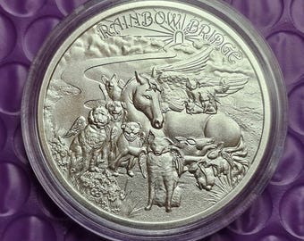 Rainbow bridge; 1 Troy oz .999 fine Silver Art Round