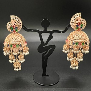 Premium quality American diamond jhumki/ jhumka earrings
