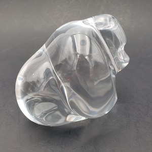 Vintage Hoya Crystal Figural Paperweight Stylized Gorilla Signed Neil Cohen 4&quot; Made In Japan