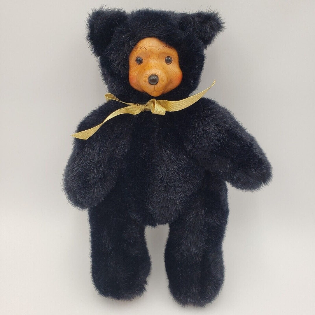 Vintage Robert Raikes Collector Bear Black Jointed LE 490 Applause 1988