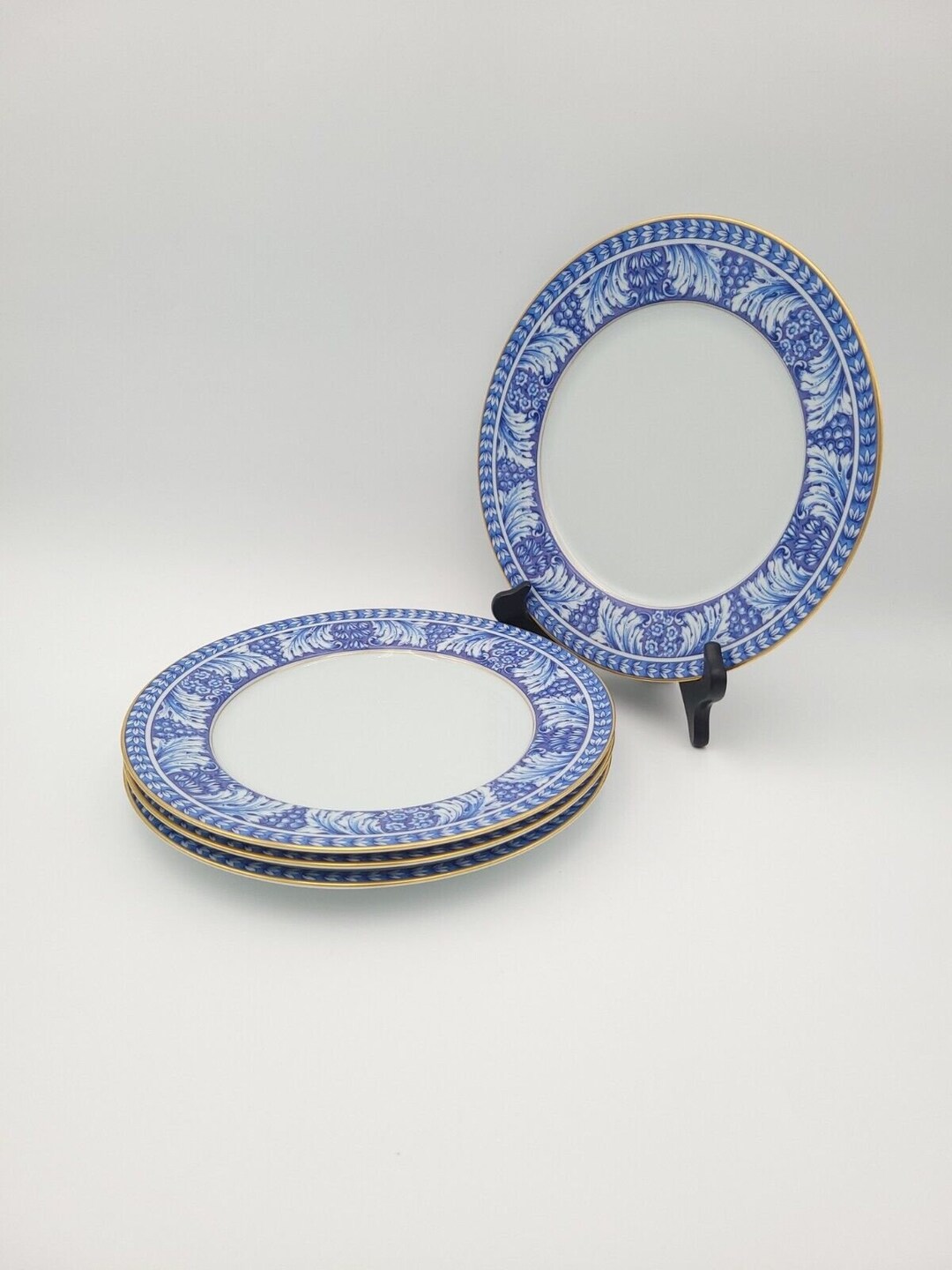 Vintage Block Spal Obidos Porcelain Dinner Plates Blue Floral Etsy