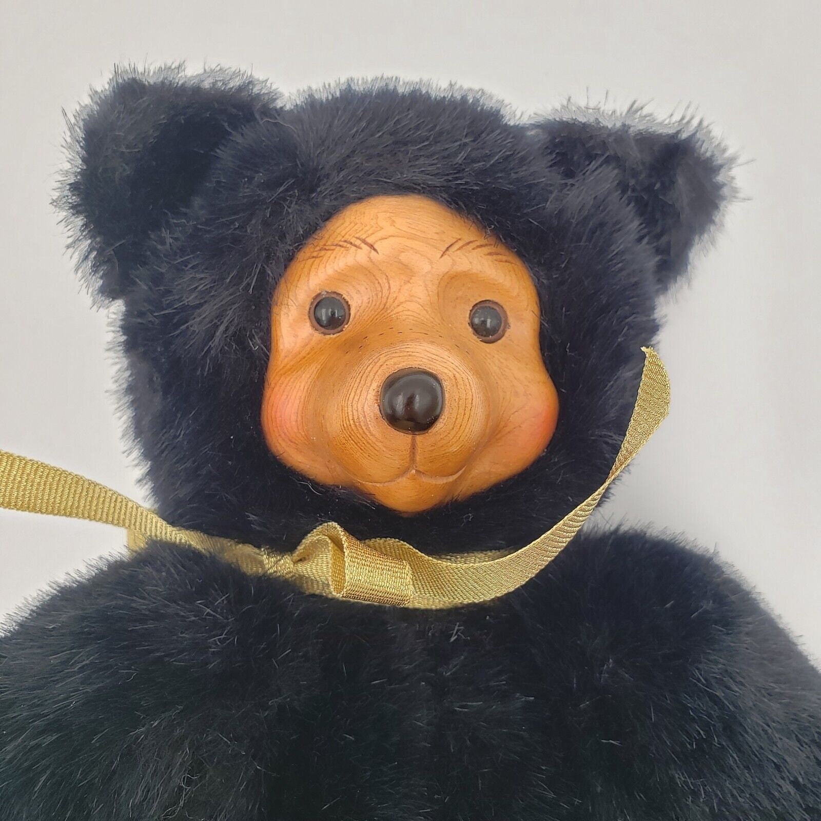 Vintage Robert Raikes Collector Bear Black Jointed LE 490 Applause 1988