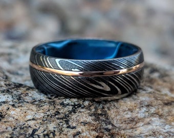 Custom Proposal Ring For Boys ,Damascus Wedding Ring For Boys / Men , Best For Anniversary Gift