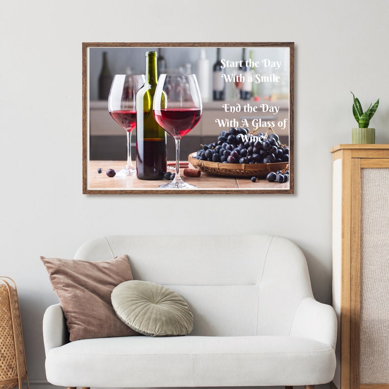 Wine Art Print Wine Quote Wine Glass Art Wine Wall Decor Bar Wall Art Wine Lover Gift Instant