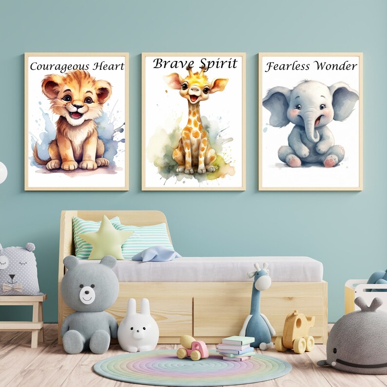 Nursery Room Wall Art, Safari Nursery Print, Nursery Wall Decor