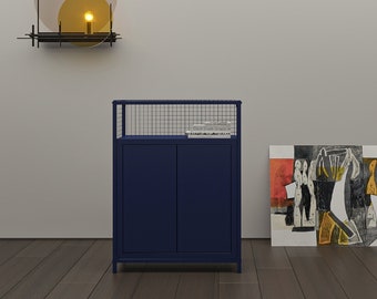 Metal Cabinet Modern Commode Industrial Locker Minimalist Dresser Simple Cupboard Loft Cabinet Commode - LOV no3