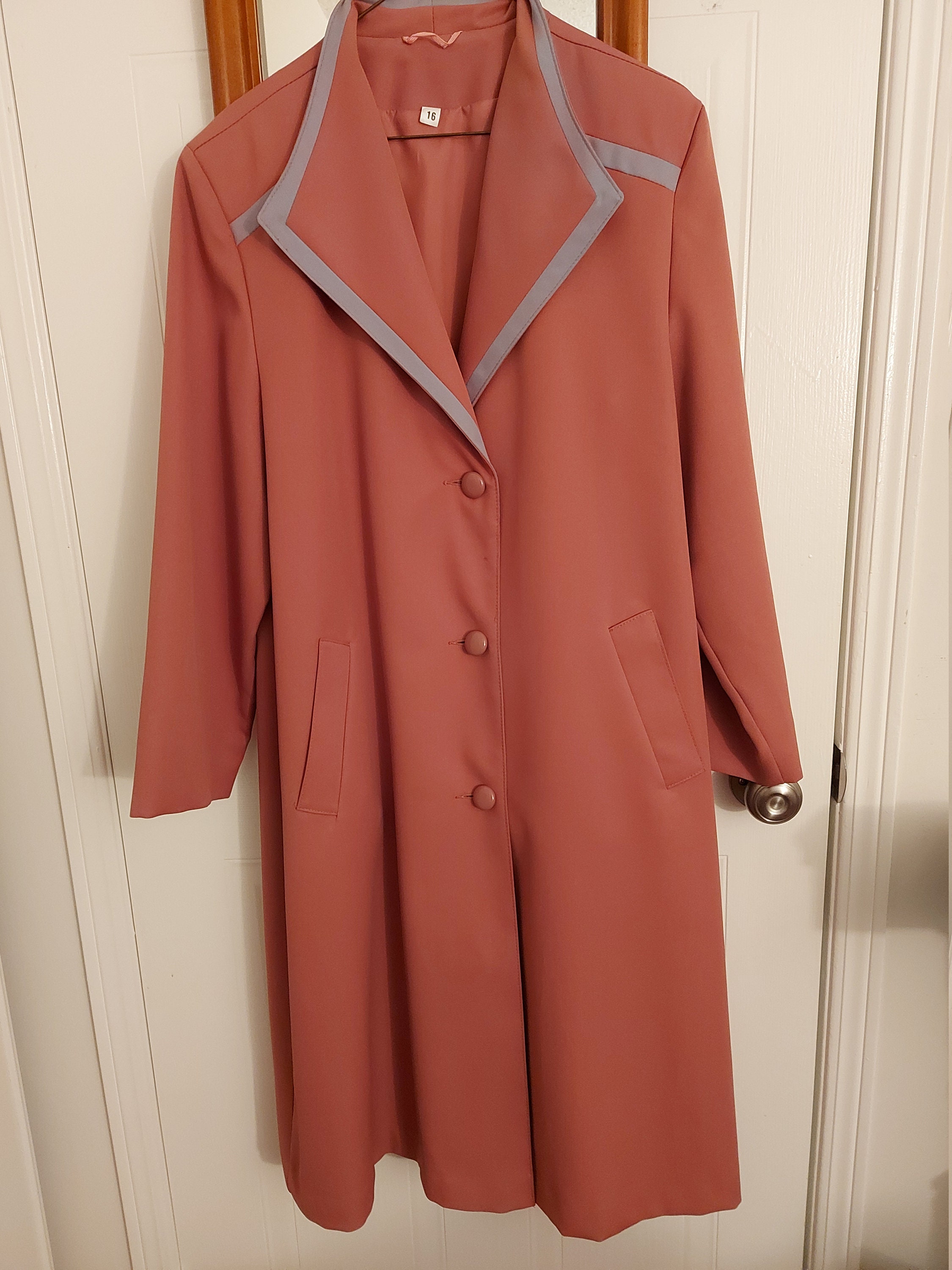 Vintage Talbots Reversible Trench Coat Size 16 