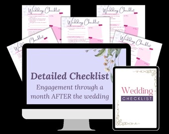 Printable Wedding Planning DIY Wedding Party Duties Checklist 4 Pack - Etsy