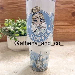 Glass Slipper Princess| 40 oz tumbler | 40 oz tumbler| travel mug| Magic park Princess