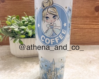 Glass Slipper Princess| 40 oz tumbler | 40 oz tumbler| travel mug| Magic park Princess