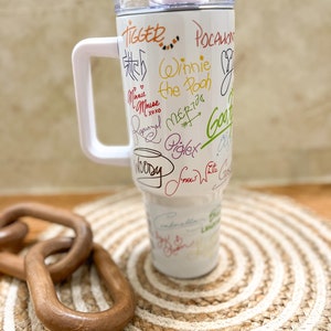 Signatures| Character signatures| Magic Park signatures|  Magic park 40 oz tumbler | travel mug |