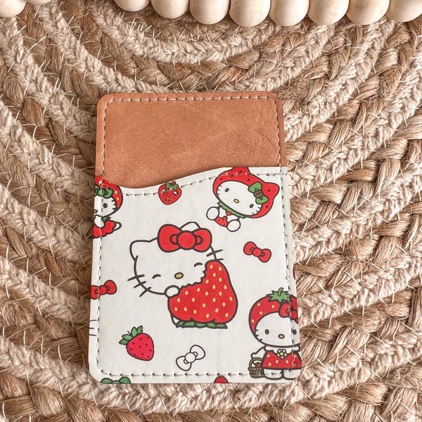 Kitty strawberry phone wallet