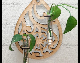 Teardrop Flowers propagation station svg, Propagation Wall Hang svg 1/4" and 1/8" files included.