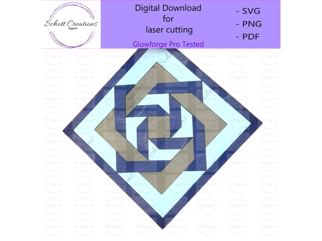 Barn Quilt Svg Slip Knot Quilt Block Puzzle Kit Etsy