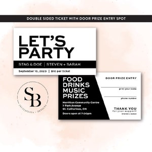 Let&#39;s Party Modern  |  Stag & Doe Tickets  |  Simple and Modern  |  Weddings  |  Jack and Jill  |  Black and White  |   Bride and Groom