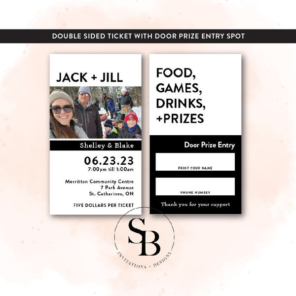 Simple Classic Design  |  Stag & Doe Tickets  |  Jack and Jill  |  Weddings  |  Modern  |  Black and White  |  Photo   |   Bride and Groom