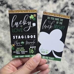 St. Patrick's Day Stag & Doe Tickets – Lucky in Love Design