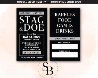 Simple Black and Grey |  Stag & Doe Tickets  |  Buck and Doe  |  Weddings  |  Classic  |  Modern