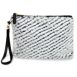Stripe Fur Clutch