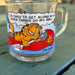 Taza promocional vintage de Garfield de McDonald&#39;s de 1978