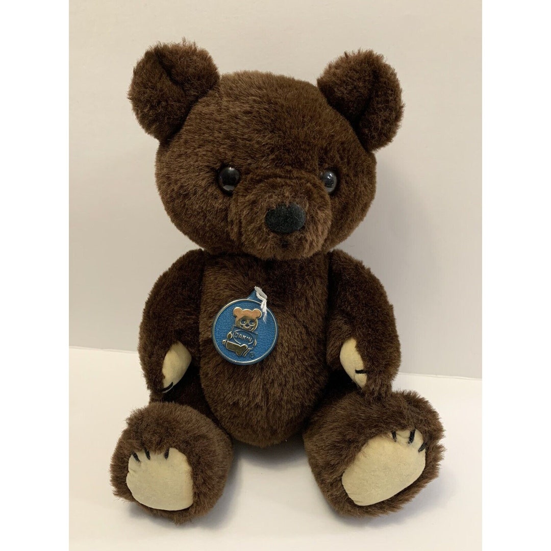 Dakin Dark Brown Jointed Teddy Bear Plush Stuffed Animal Vintage 1981 ...