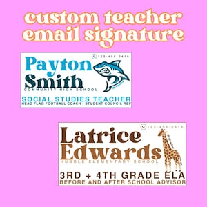 Custom Teacher Email Signature