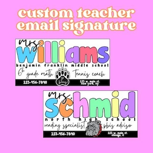 Custom Teacher Email Signature