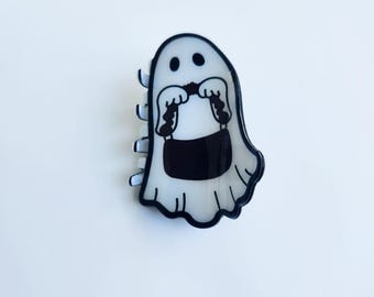 Knitting Ghost Hair Claw Clip | Halloween Hair Accessories