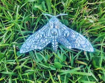 Lunar Moth Hair Clip