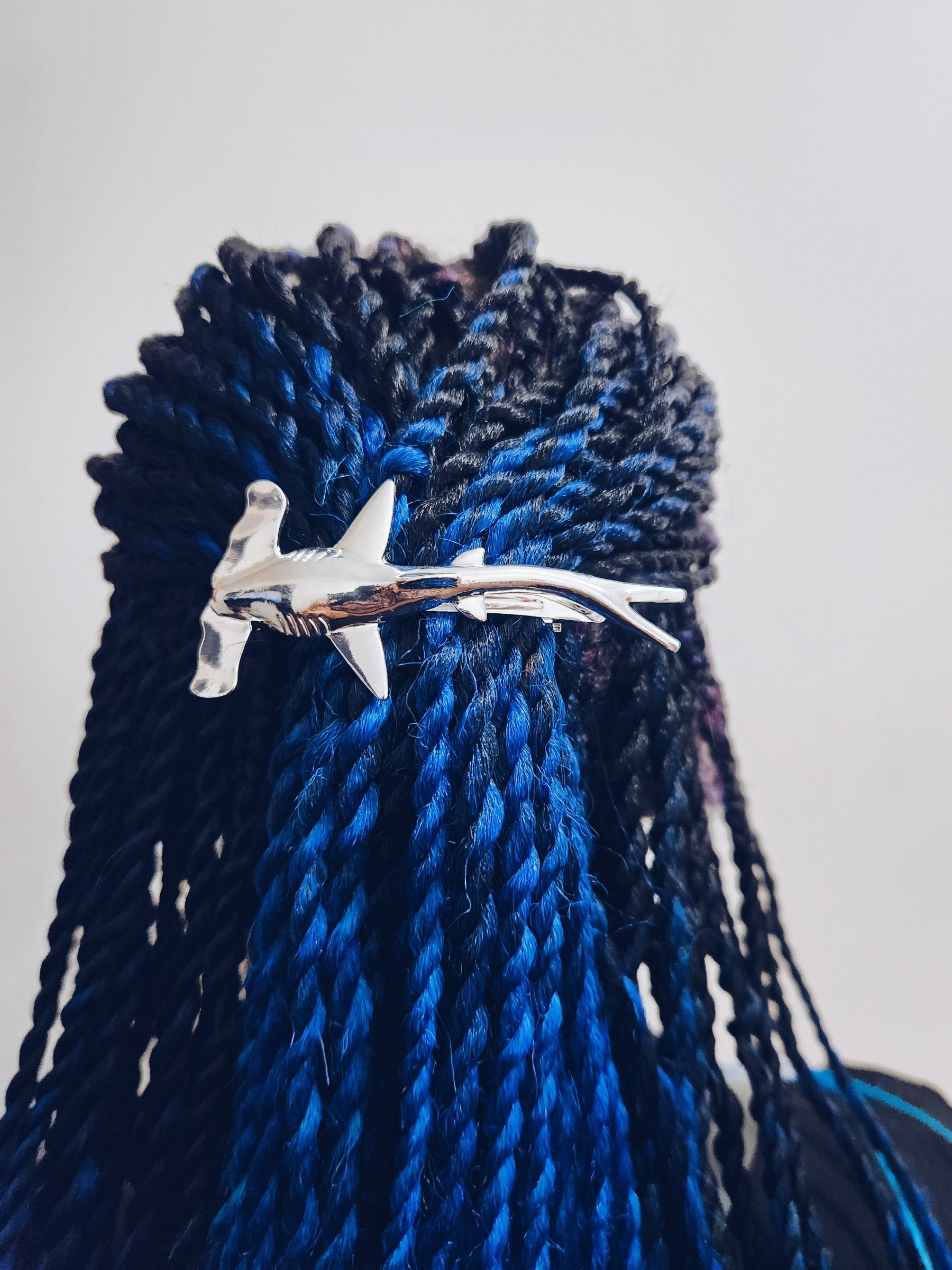 Silver Hammerhead Shark Hair Clip | Oceanic Hair Accessory Marine Life Hair Clip Hammerhead Shark Barrette Unique Shark-themed Hair Clip
