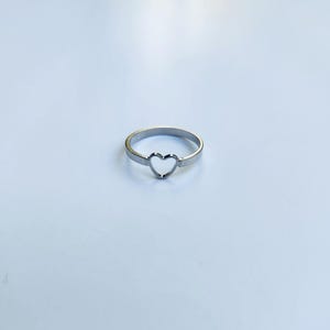 Silver Open Heart Ring