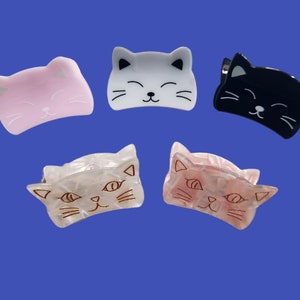 Cat Hair Claw Clip | Acrylic Claw Clip Cute Cat Clip Cat Hair Clip Kitty Claw Clip Hair Accessories Hair Claw Cat Shape Hair Accessories