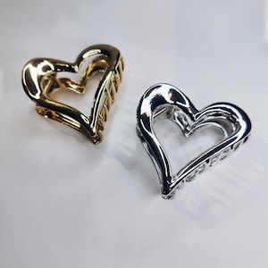 Metal Heart Shaped Claw Clip