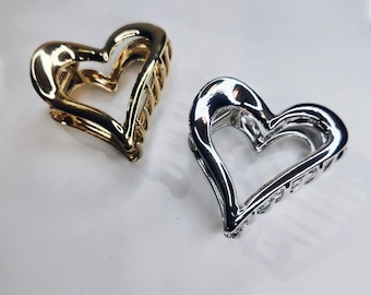 Metal Heart Shaped Claw Clip