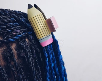 Pencil Claw Clip | Back To School Teacher Accessories Writer Theme