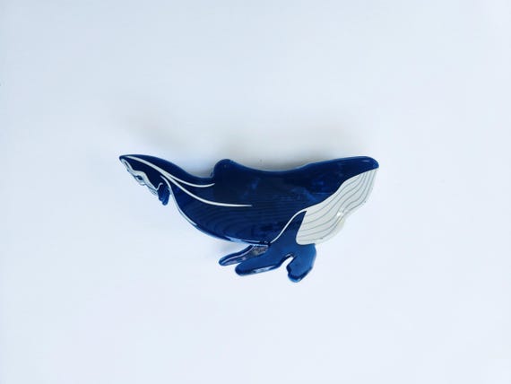 Blue Whale Hair Claw Clip | Ocean Theme Hair Accessories