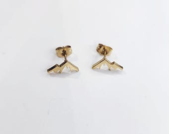 Mountain Range Stud Earrings | Minimalist Studs