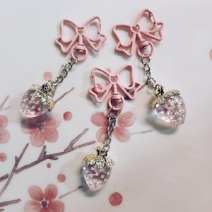 Pink Strawberry Keychains