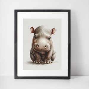 Etsy Digital - Teacup Download Hippo Wall Art