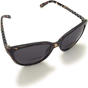 Bifocal Reading Sunglasses for Women Fashion Oversized Square Sun Readers Outdoor Reading Glasses UV400 Protection