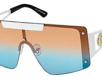 Women Men Sunglasse Square Flat Top Big Frame UV400 Sun Glasses Oversized