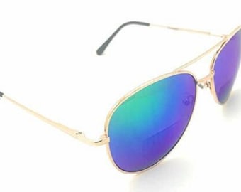 Bifocal Aviator Reading Sunglasses for Men Women – UV400 Sun Readers 1.5 2.0 2.5 3.0, Outdoor Sun Reading Glasses, Classic Pilot Style