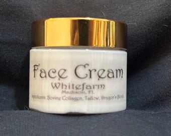 Tallow Face Cream: Bovine Collagen, Natural Hydration