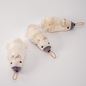 Great White Polar Bear - High Quality Natural Deer Hair Fur Cat Toy - Teaser Wand Refill Attachment - True North KittyPrey Floofs