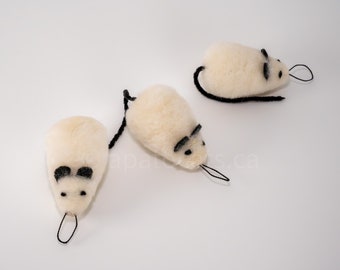 Wool Mouse Cat Toy - True North Wooly Mouse - Teaser Wand Refill Attachment