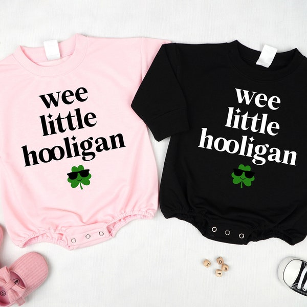 Wee Little Hooligan Baby Romper, Irish Baby Toddler, St. Patrick's Day Gift, Saint Patrick Baby suite, Hooligan Shirt