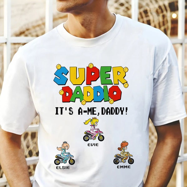 Custom Funny Super Daddio Shirt, Dad sweatshirt, Funny Birthday Gift, Father's Day Gifts, Gamer Dad Grandpa Husband, Novelty Christmas Gift
