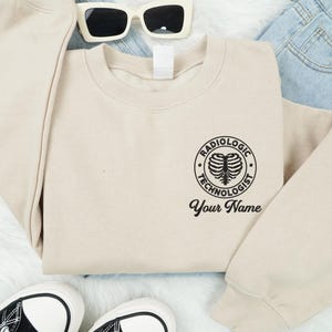 Embroidered Radiology Skeleton Sweatshirt, Gift for Radiographer, Radiology Graduation Gift, X-ray Tech Shirt, Vintage Radiology Sweatshirt