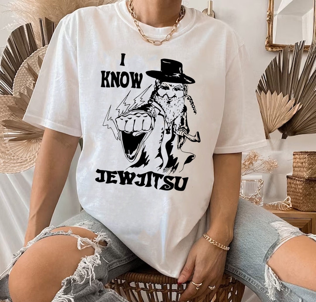 T-Shirt Homme "I Know Jew Jitsu" - Drôle, Arts Martiaux - Coupe Classique En Coton Blanc