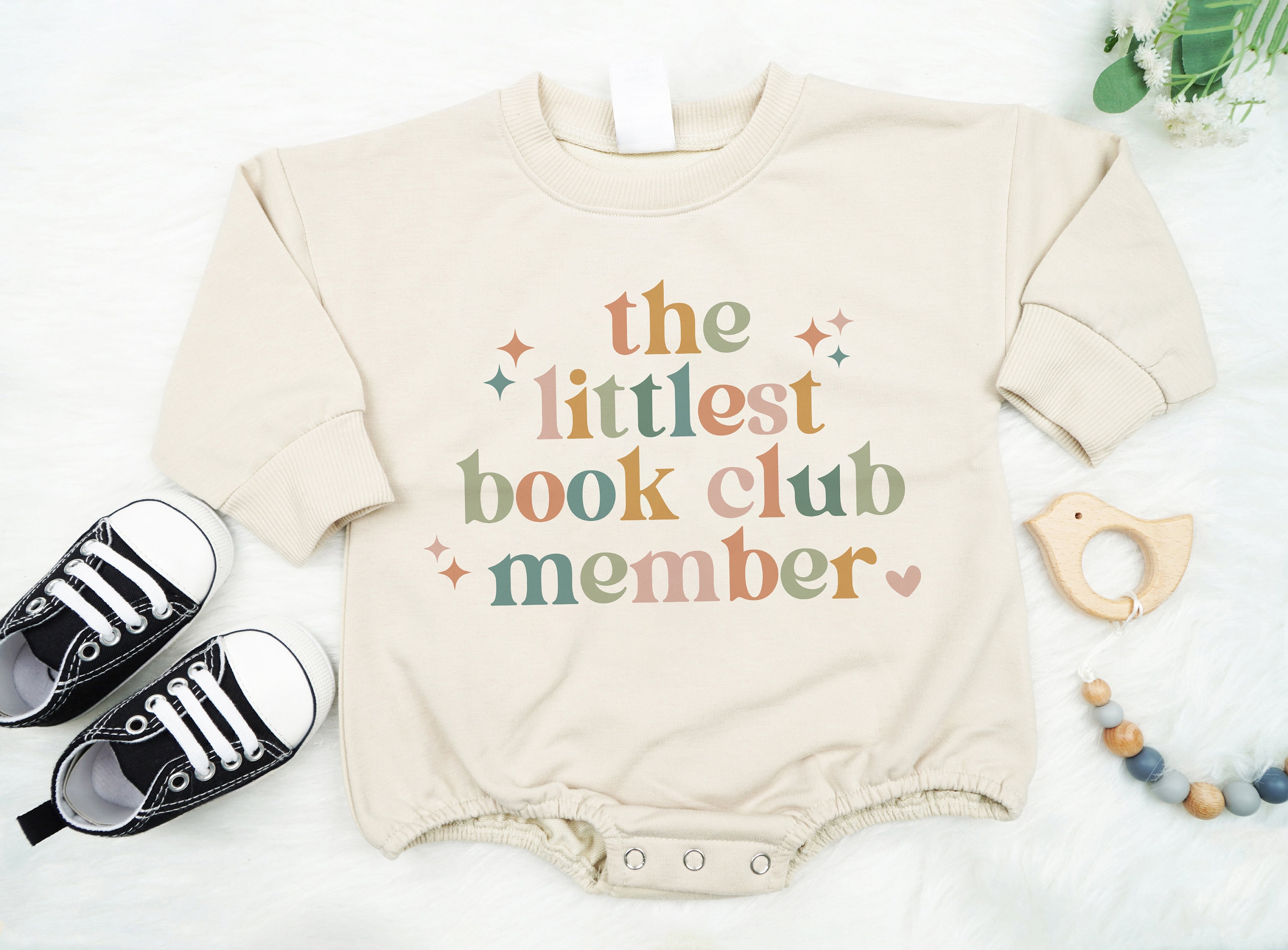 Barboteuse pour bébé membre du club de lecture The Littlest, futur enfant rat de bibliothèque drôle, livre bébé nerd, jolie chemise maternelle, chemise pour l'école